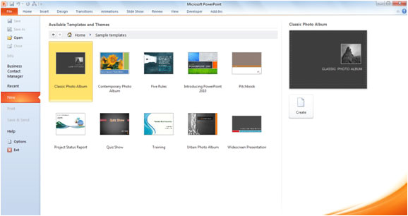 using powerpoint 2010 templates