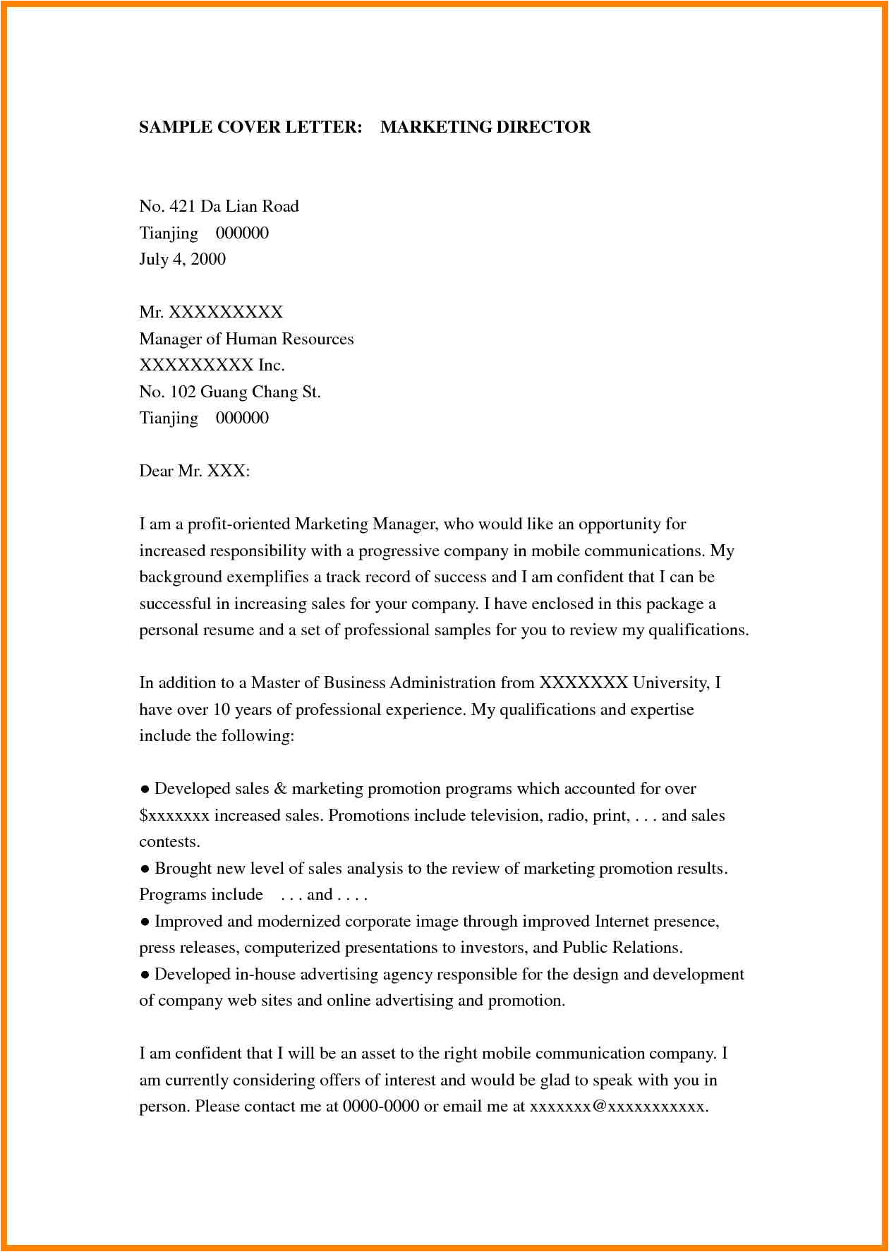 7 creative cover letter for advertising agency