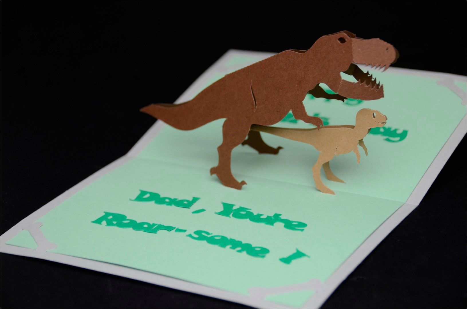 dinosaur pop up card template tutorial fathers day