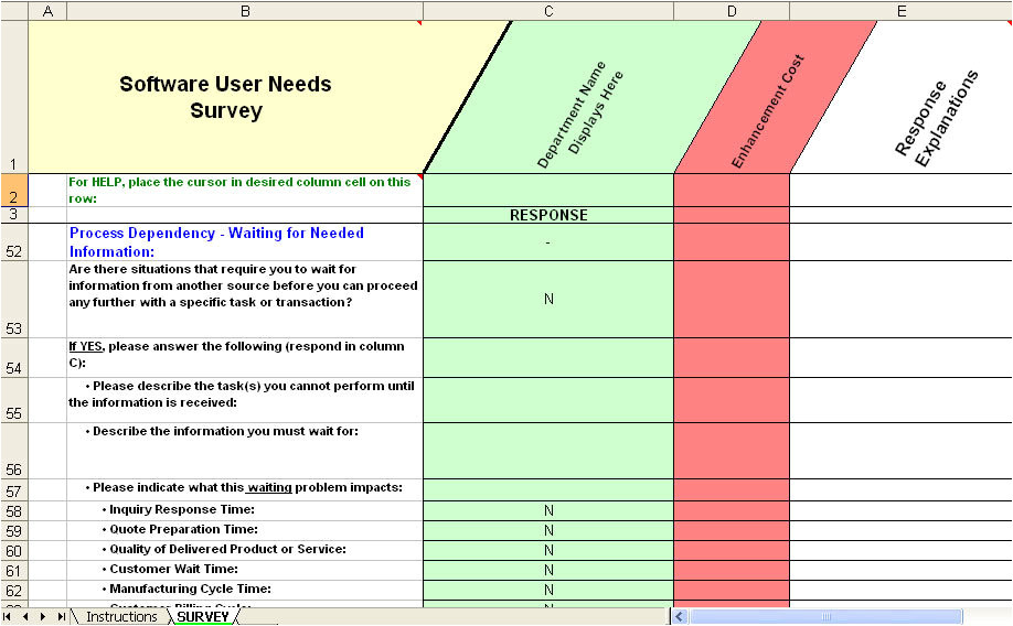 crm requirements gathering template