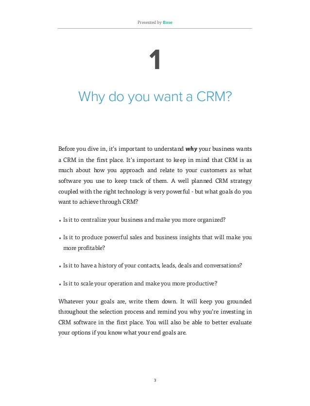crm software evaluation template