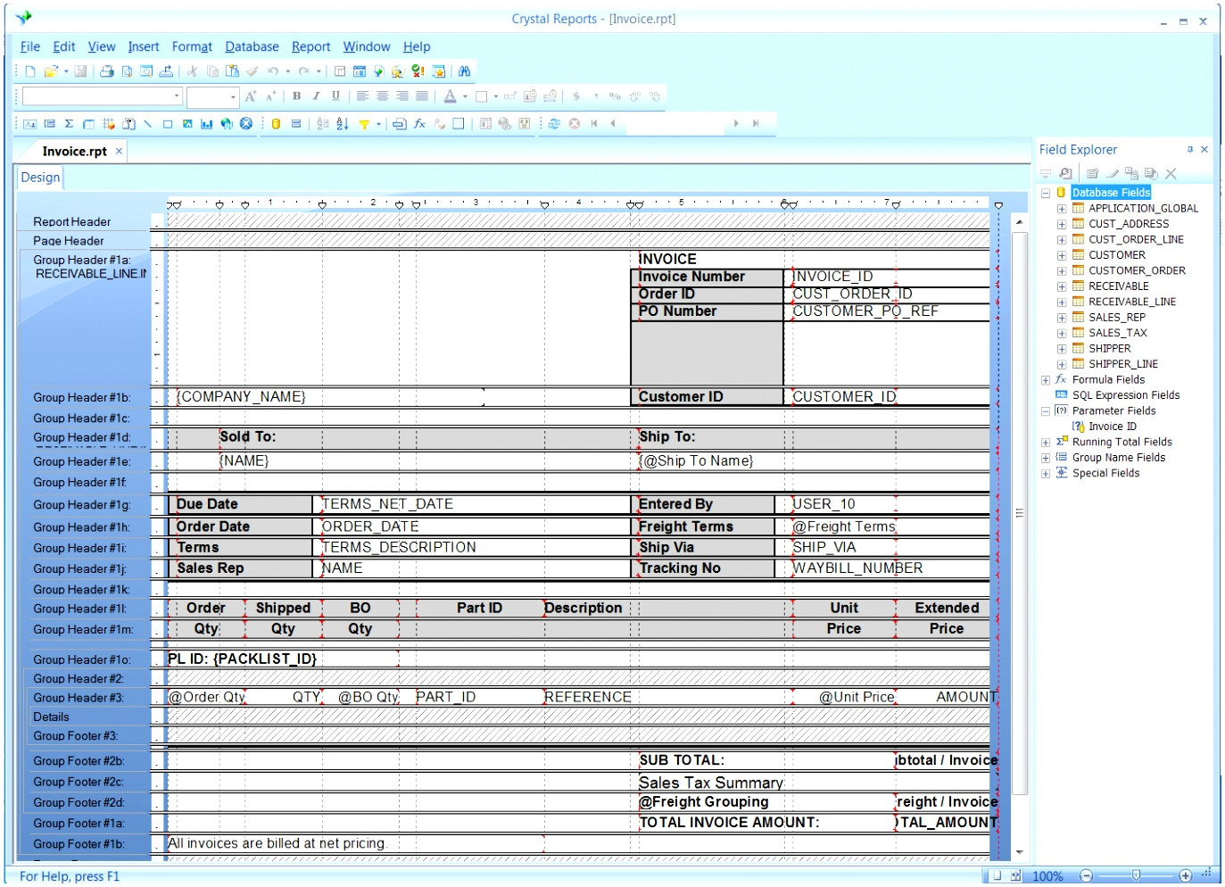 sample crystal reports templates