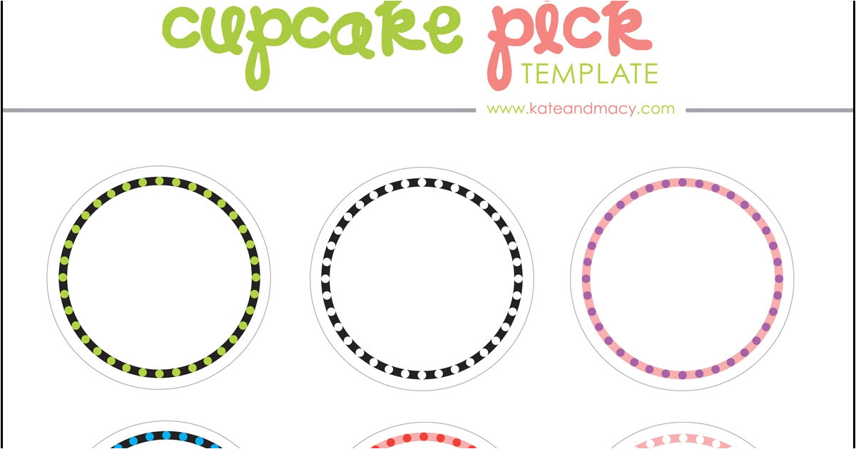 free digital cupcake pick topper