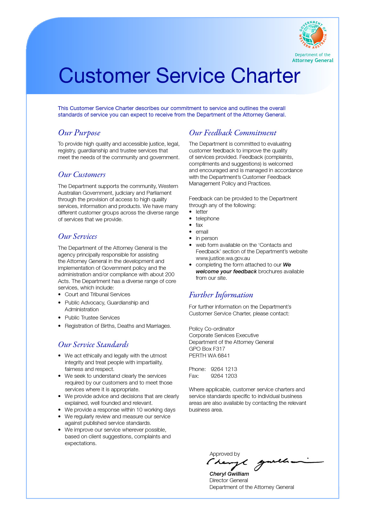 Customer Care Charter Template Best Photos Of Department Charter Templates Name Change