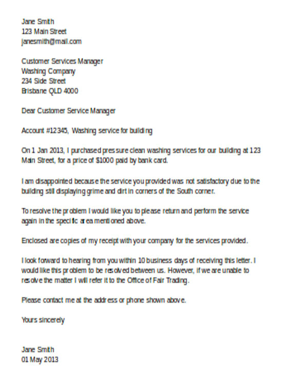 Customer Response Letter Templates 18 Response Letter Template Free Sample Example format
