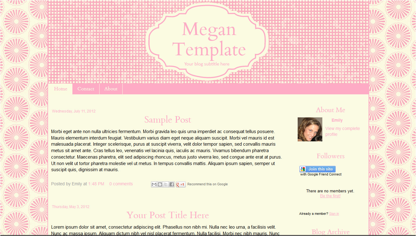 custom blog template