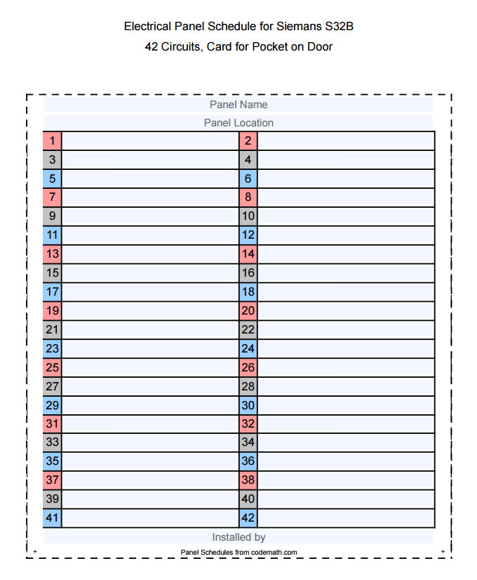 Cutler Hammer Panel Schedule Template attractive Panel Schedule Template Gallery Example