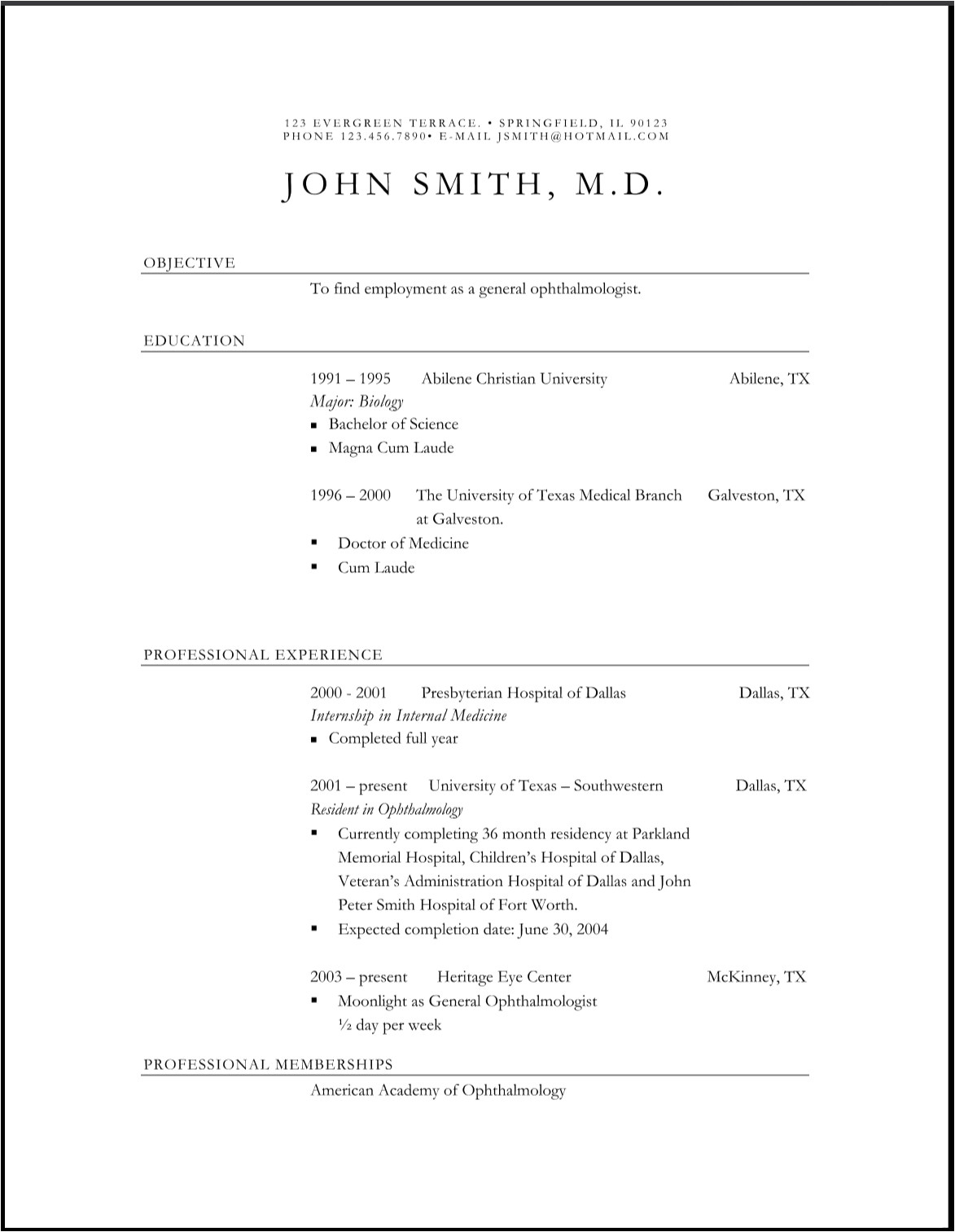 brief guide to writing a physician resume samples