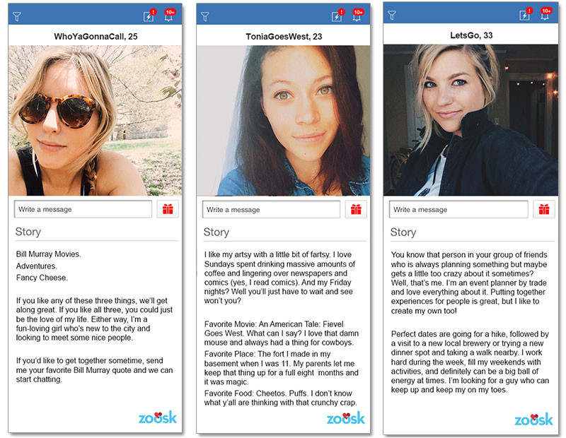 online dating profile examples for women