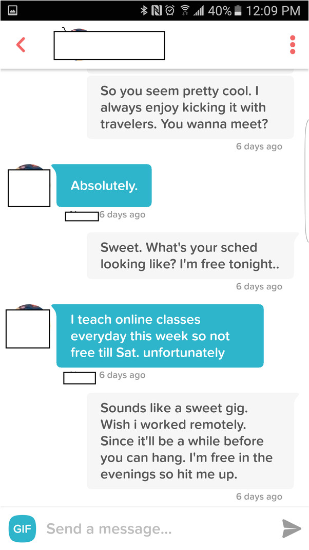 dating site first message template