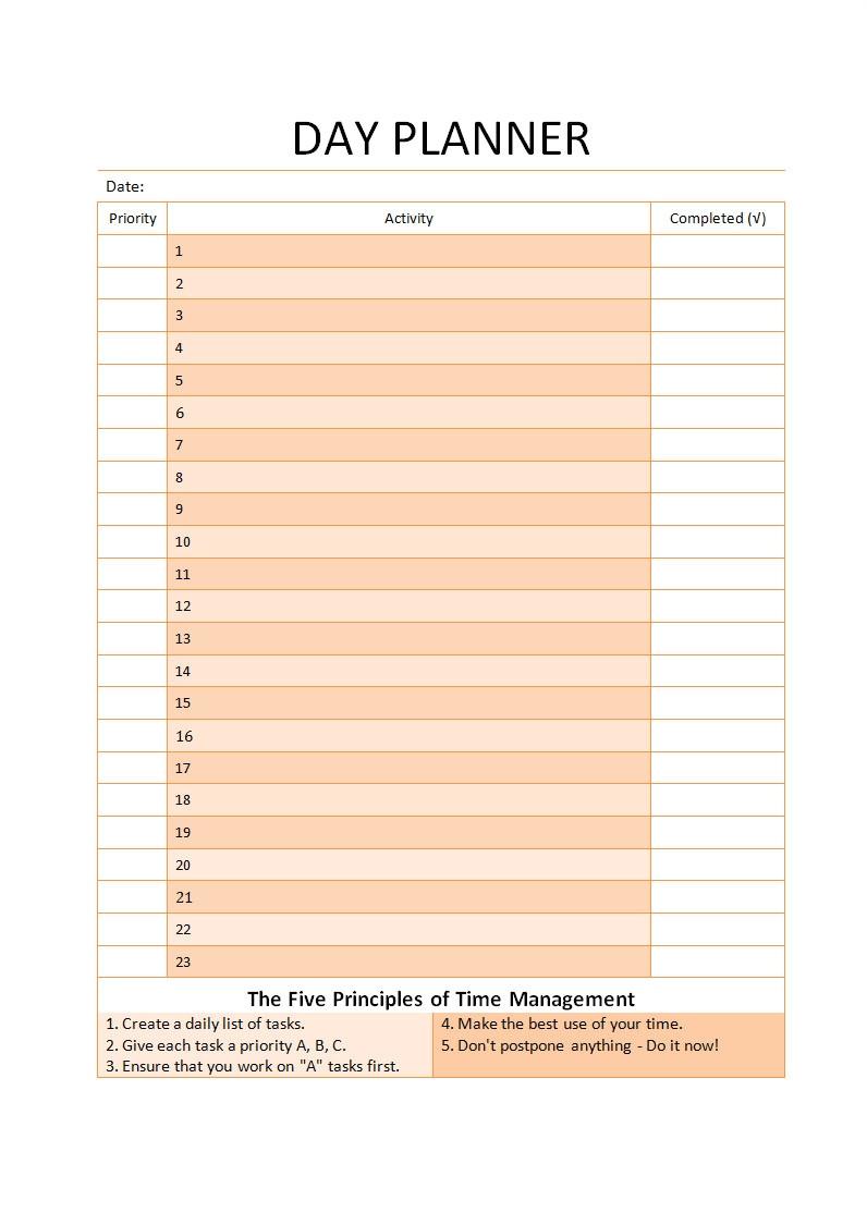 Day to Day Planner Template Free 1 Day to Day Planner Template Free 7 Best Images Of Free Printable Day Planner Templates