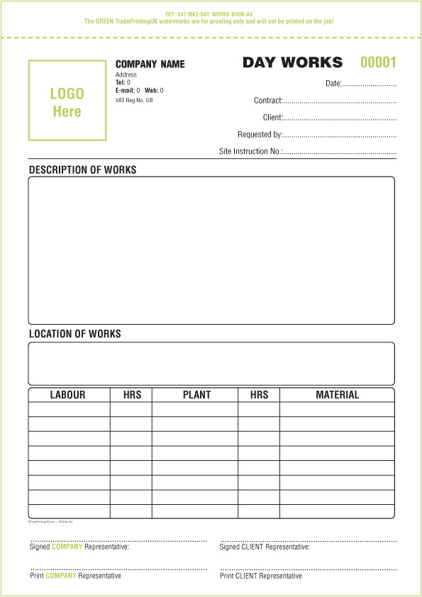 work forms ncr templates books