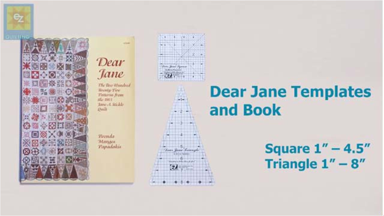 how to use the ez quilting dear jane templates and book with jennie rayment