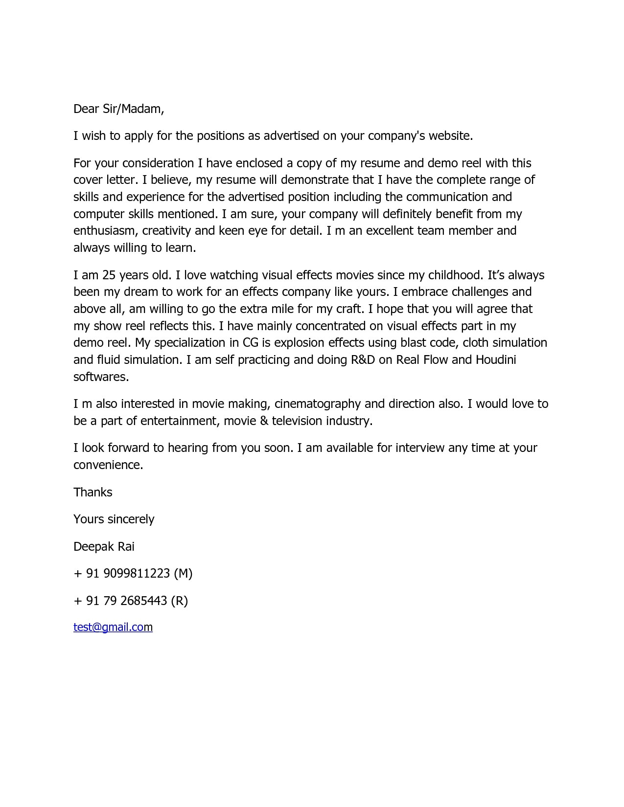 Dear Sirs Madams Cover Letter Dear Sir Madam Cover Letter the Letter Sample