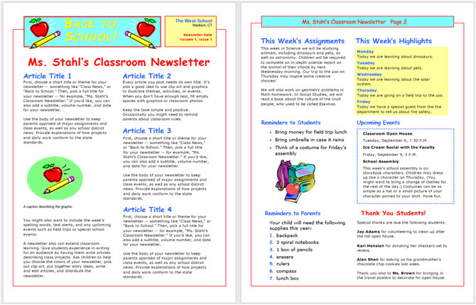 free newsletter templates