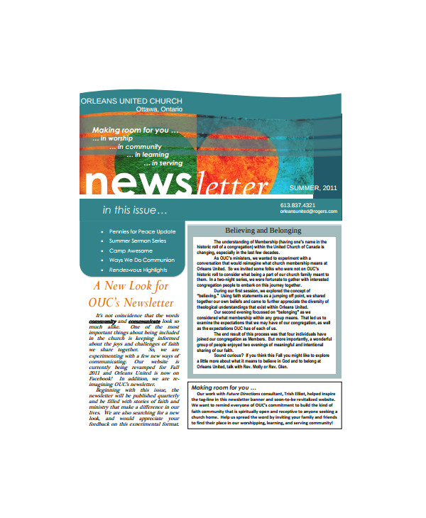 Department Newsletter Templates 8 Sample Office Newsletters Sample Templates