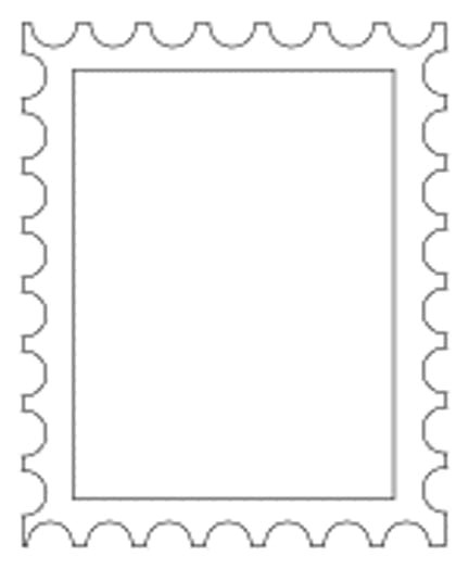 postage stamp template free