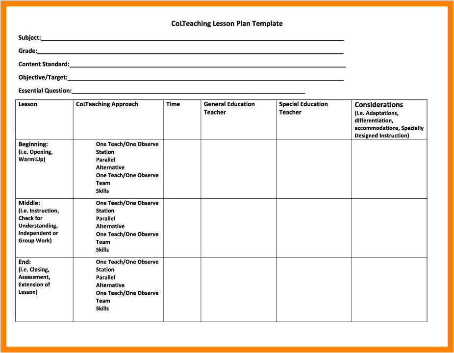 14 differentiated lesson plan template