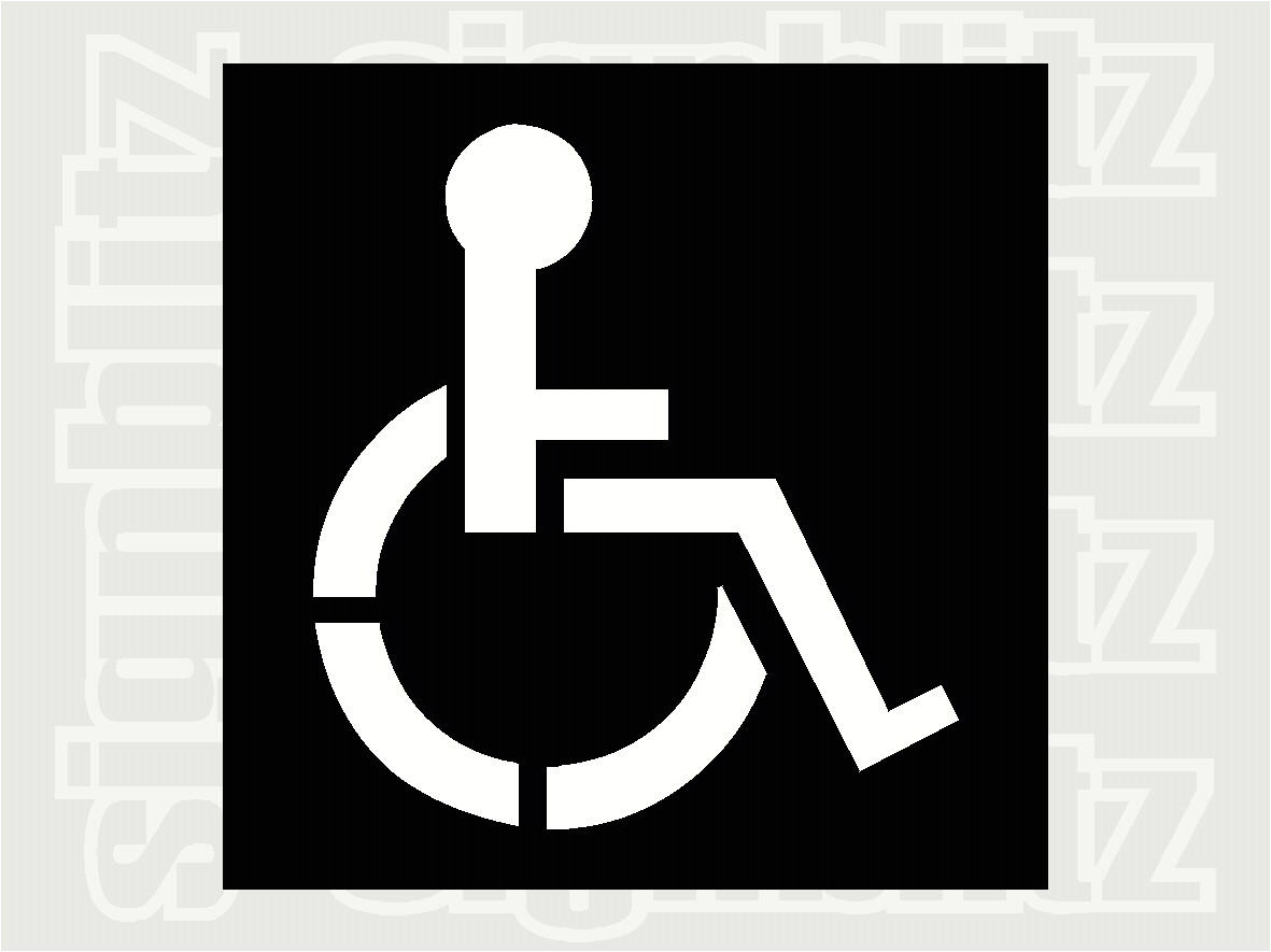 disabled parking wheelchair symbol stencil