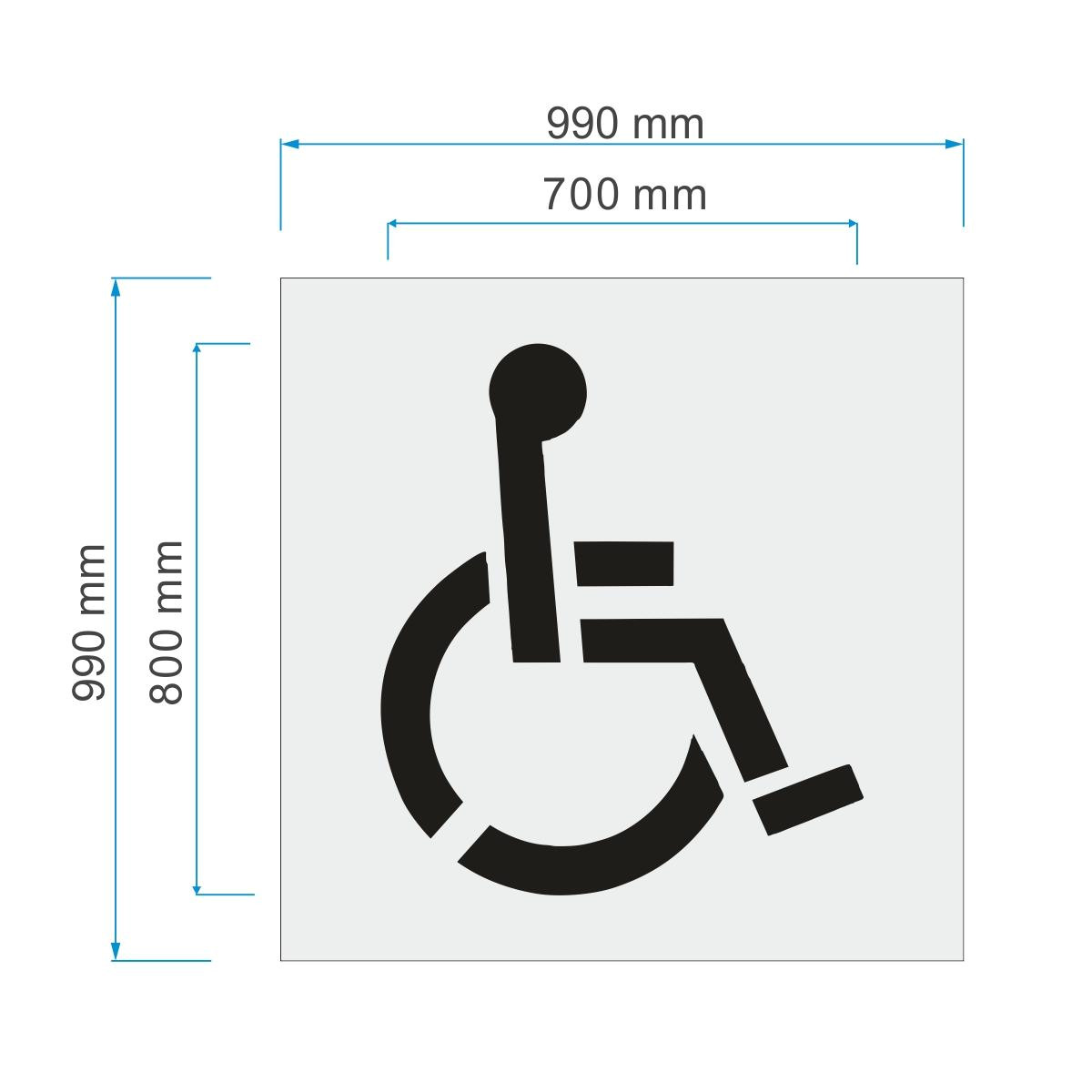 Disabled Parking Template Disabled Parking Stencil 800mm High
