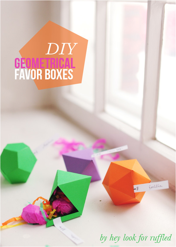 diy geometric favor boxes