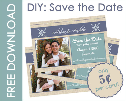 save the date card stock diy