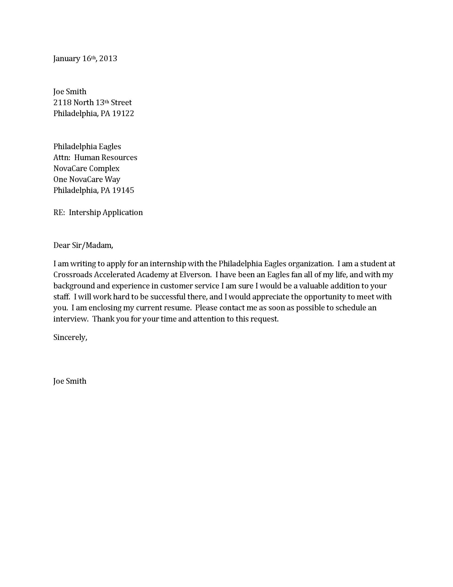 cover letter for resume template