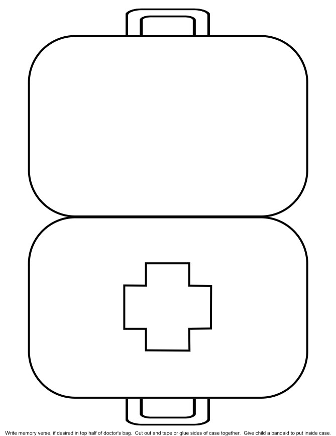 Doctor Bag Craft Template 5 Best Images Of Doctor Kit Printables for Preschool
