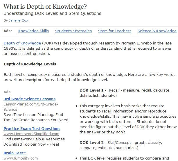 Dok Lesson Plan Template 17 Best Images About Depth Of Knowledge On Pinterest