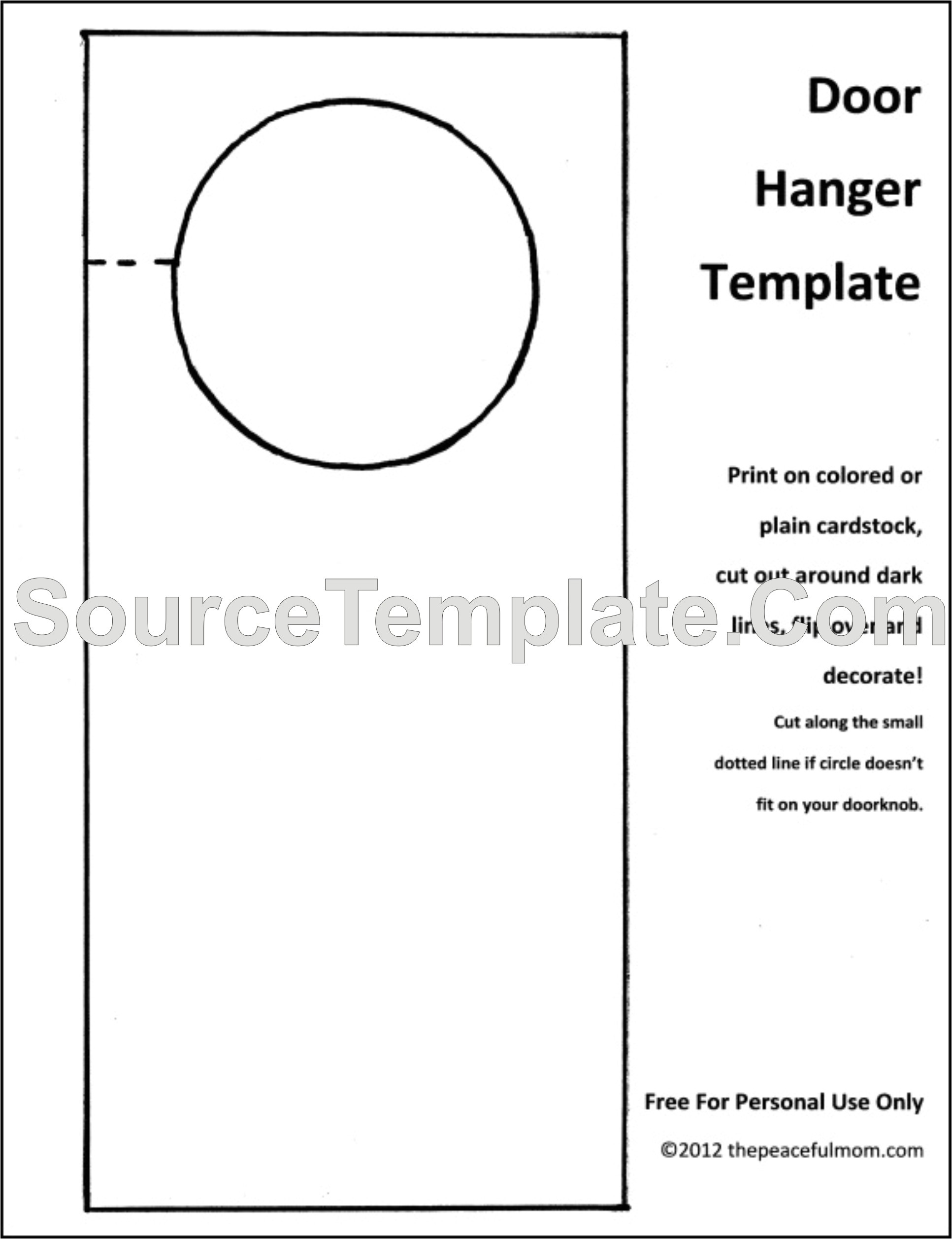 door hanger template