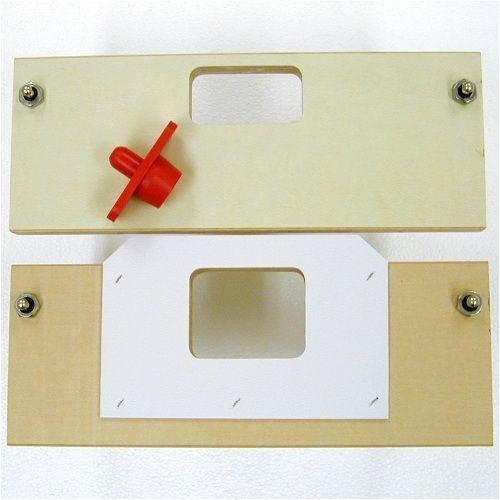 latch and strike router template set for door edge jamb face