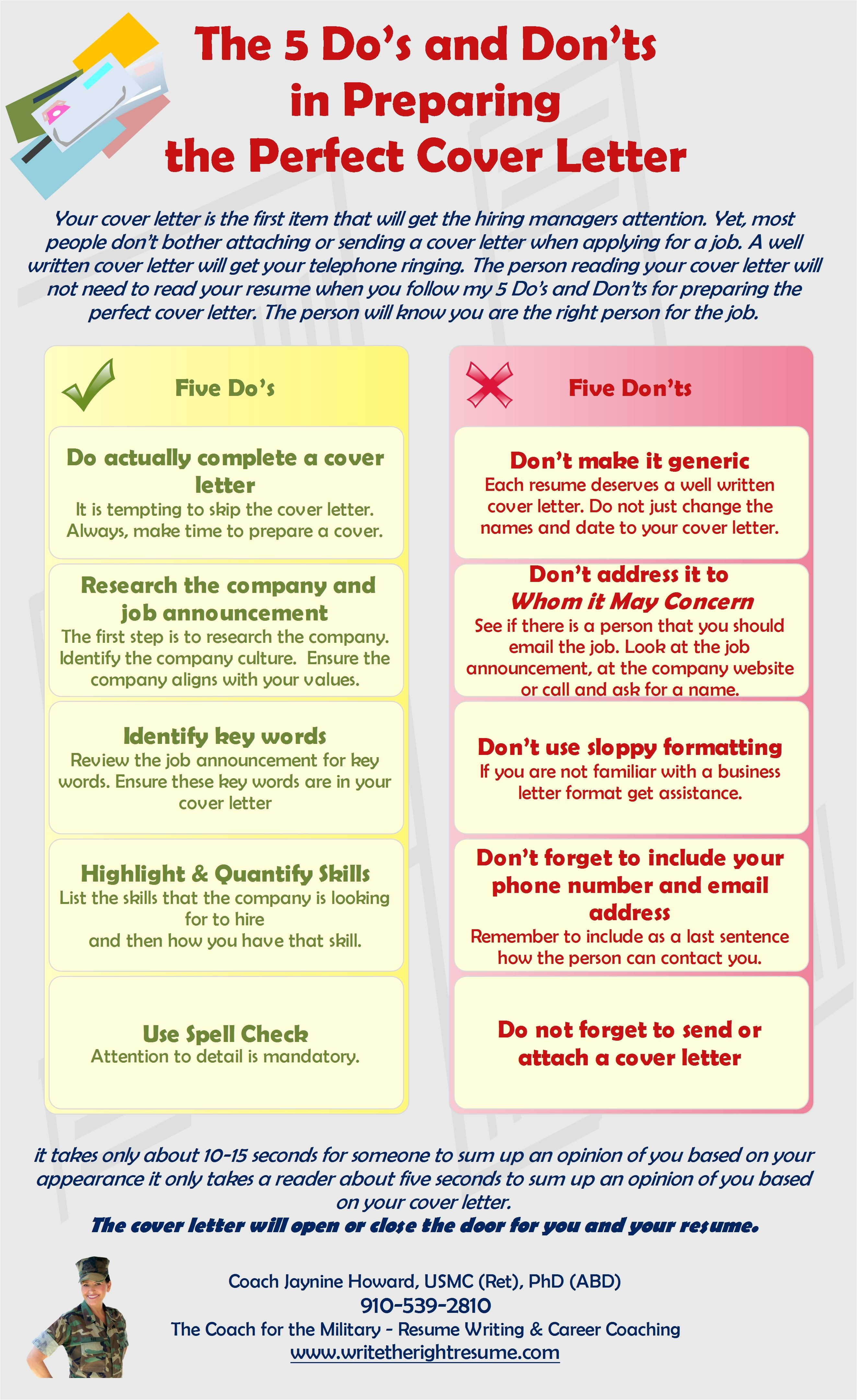Dos and Don Ts Of Cover Letters Dos and Don 39 Ts Of Writing A Cover Letter Covering Letter