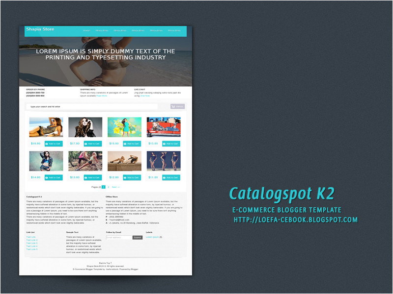 catalogspot k2 e commerce blogger