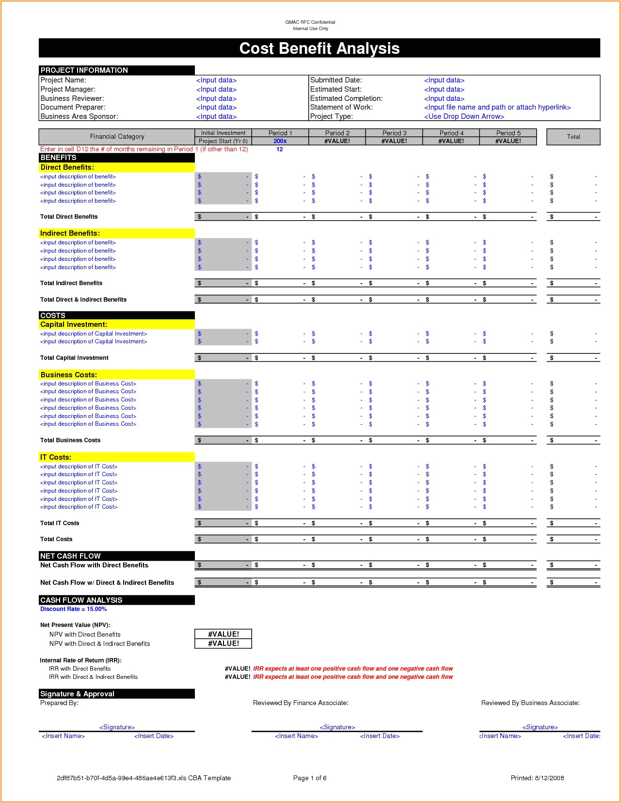 earned value report template