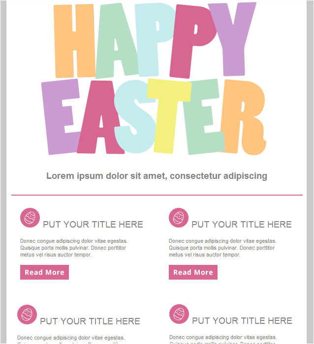 easter email template
