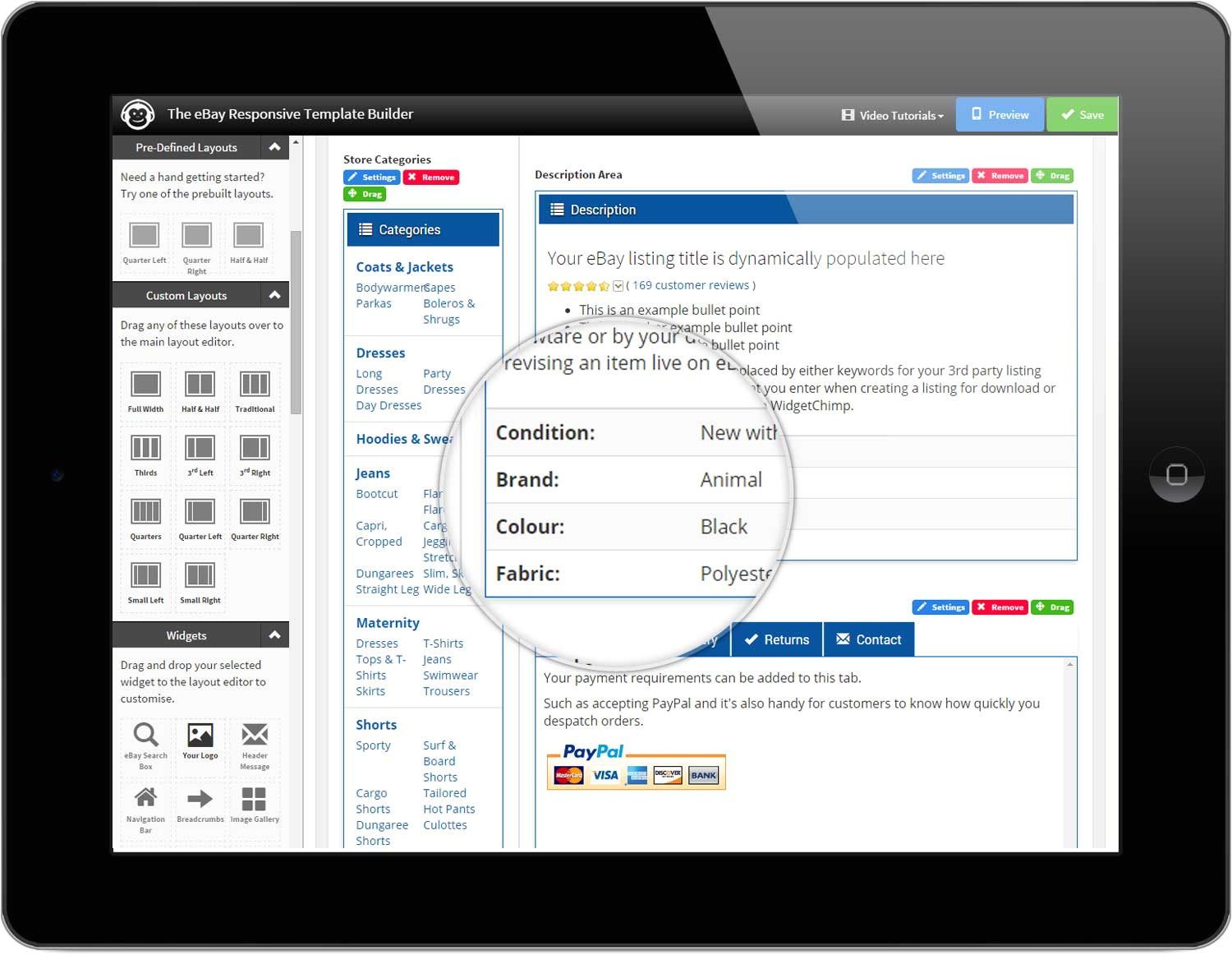 Ebay Item Description Template Responsive Ebay Listing Templates Ebay Listing Template