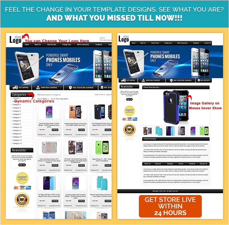 ebay store template listing mobile responsive templates for mobile phone case
