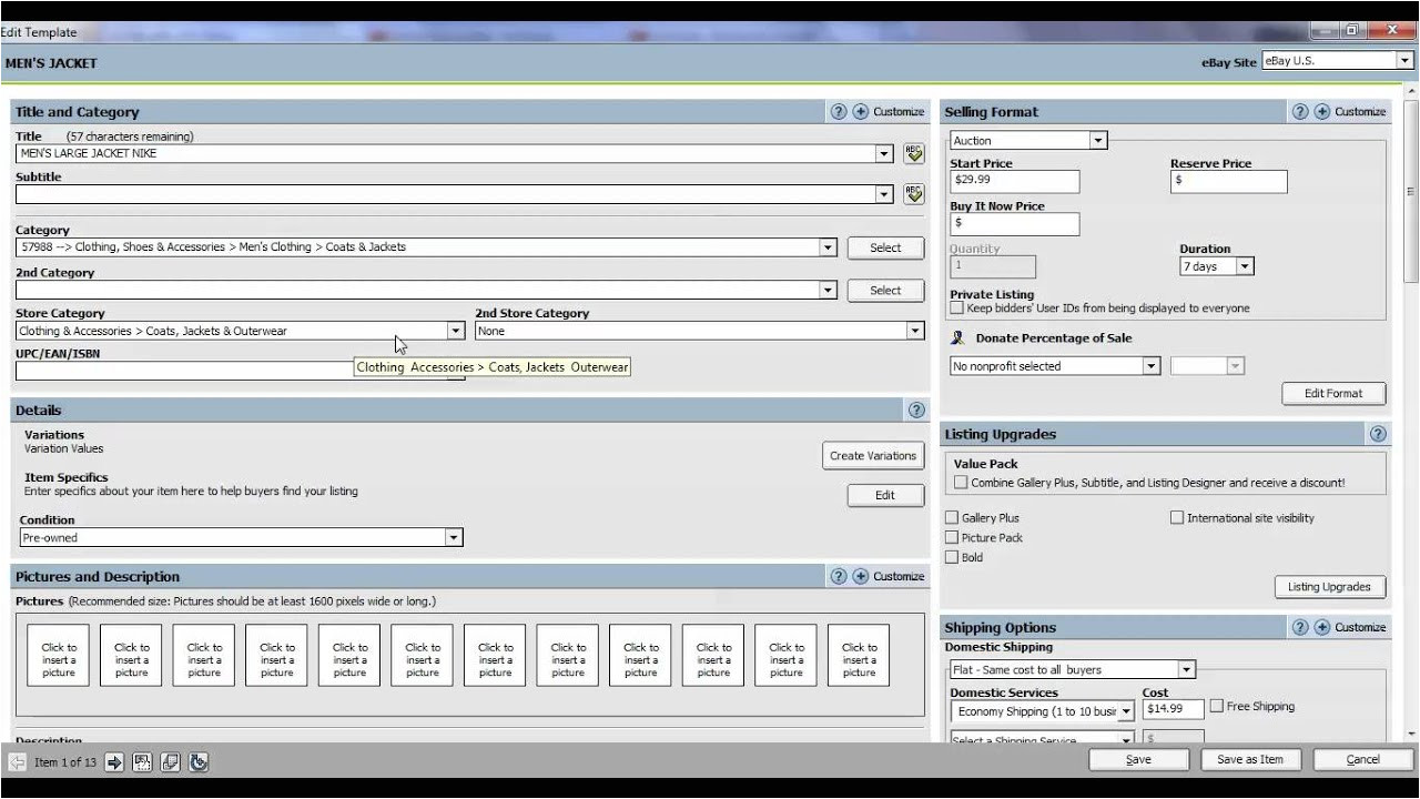 Ebay Turbo Lister Templates How to Post Ebay Ads Extremely Fast with Ebay Turbo Lister