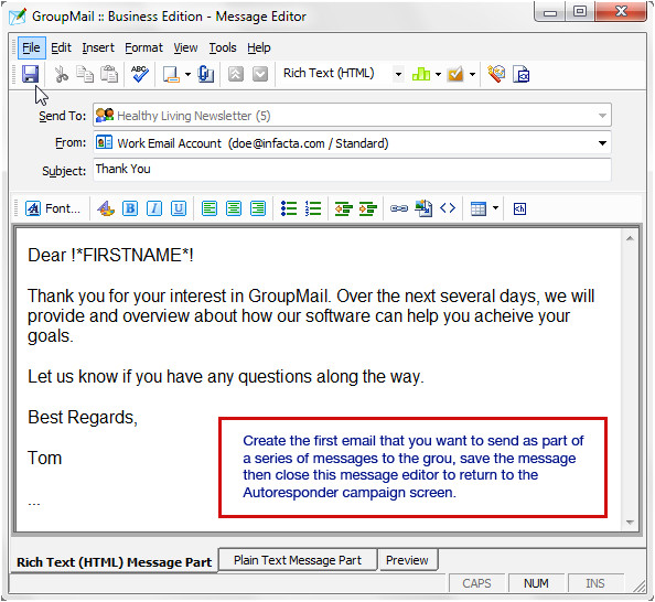 send automatic email drip marketing campaigns with groupmail autoresponder