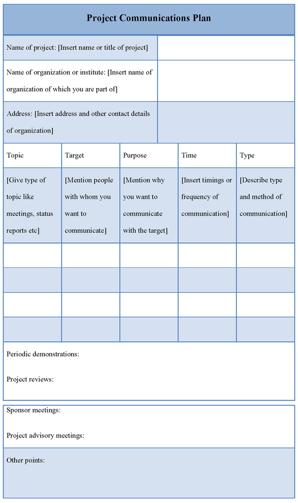 emergency radio communications plan template