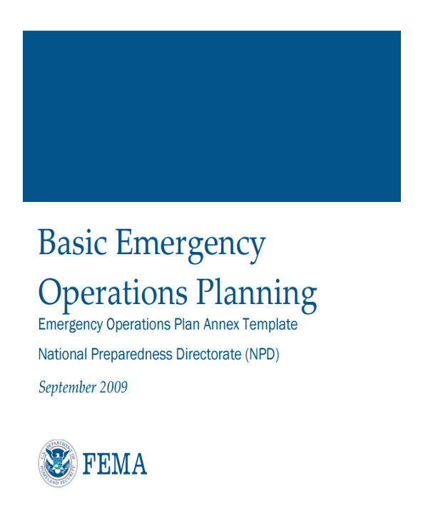 emergency operations plan template