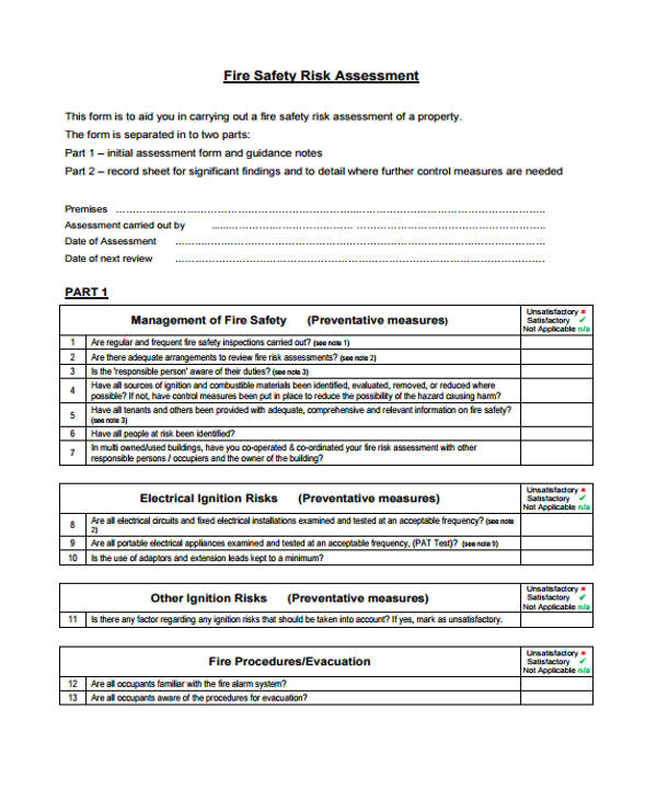 risk assessment in pdf