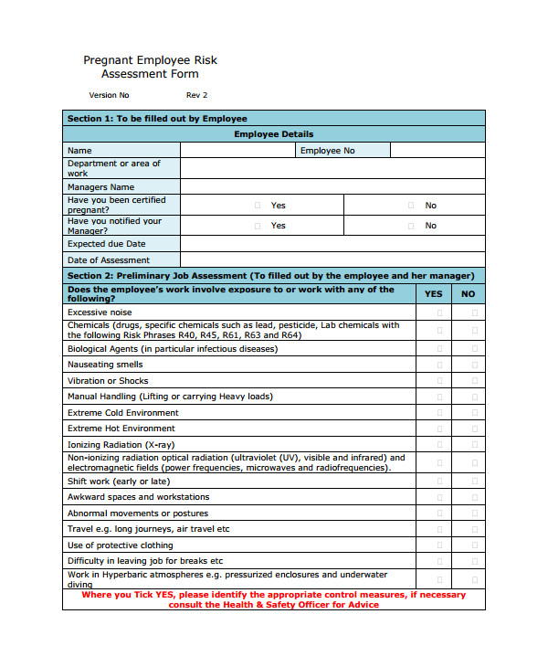 Emergency Risk assessment Template 8 Sample Health Safety Risk assessment Templates