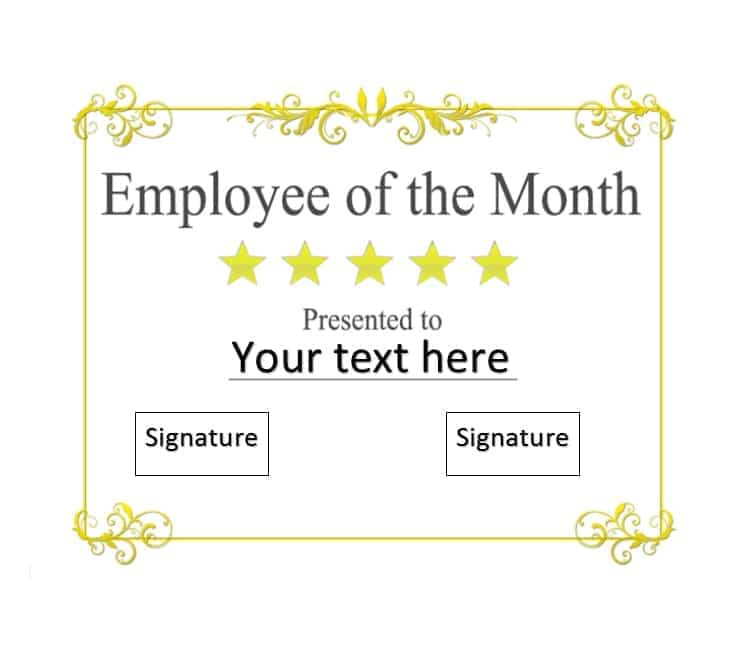 employee of the month template with picture