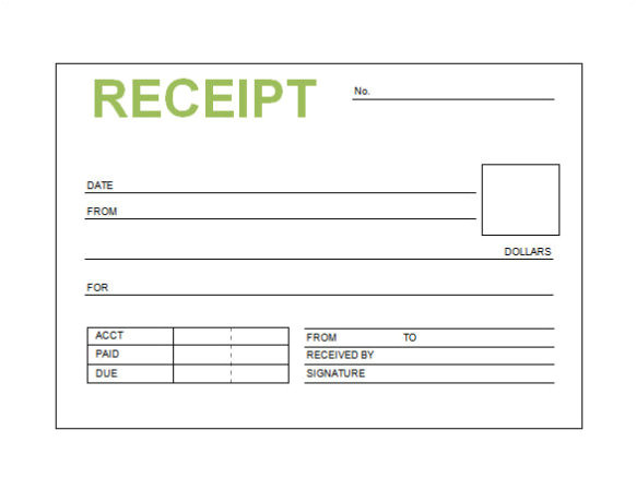 free receipt template word pdf doc
