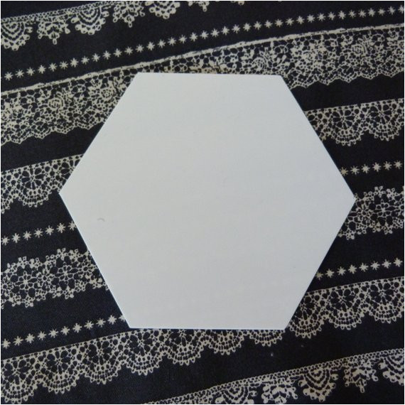plastic hexagon quilt template for