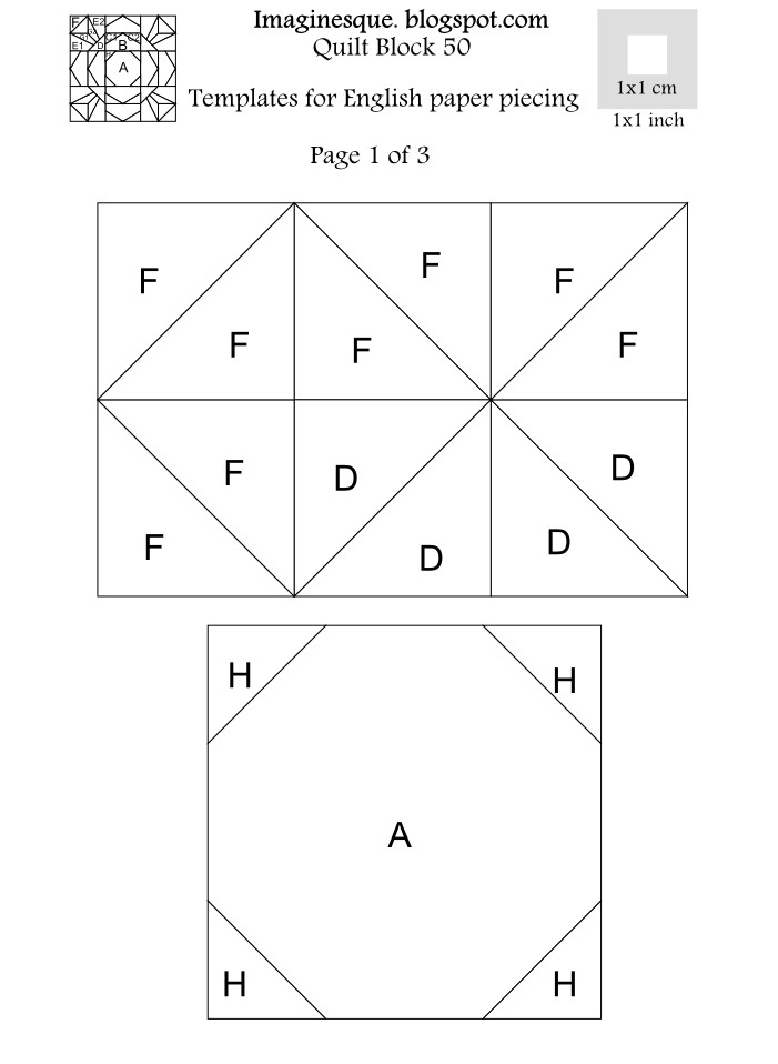 quilt block 50 pattern english paper