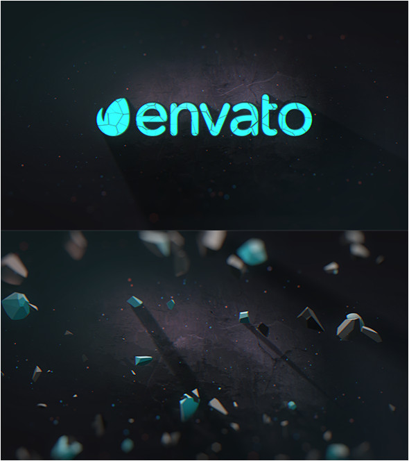 shatter elegant logo 3d object envato videohive