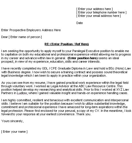 free examples of cover letters