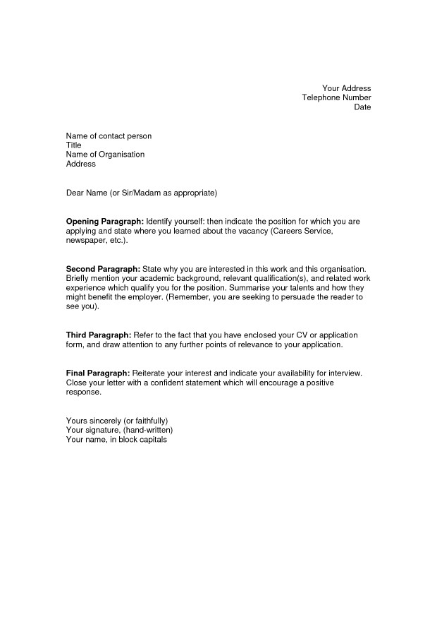 examples of a well written cover letter
